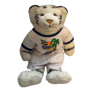 Build A Bear White Siberian Tiger Retired Plush Animal Roaring Sound Clothes
